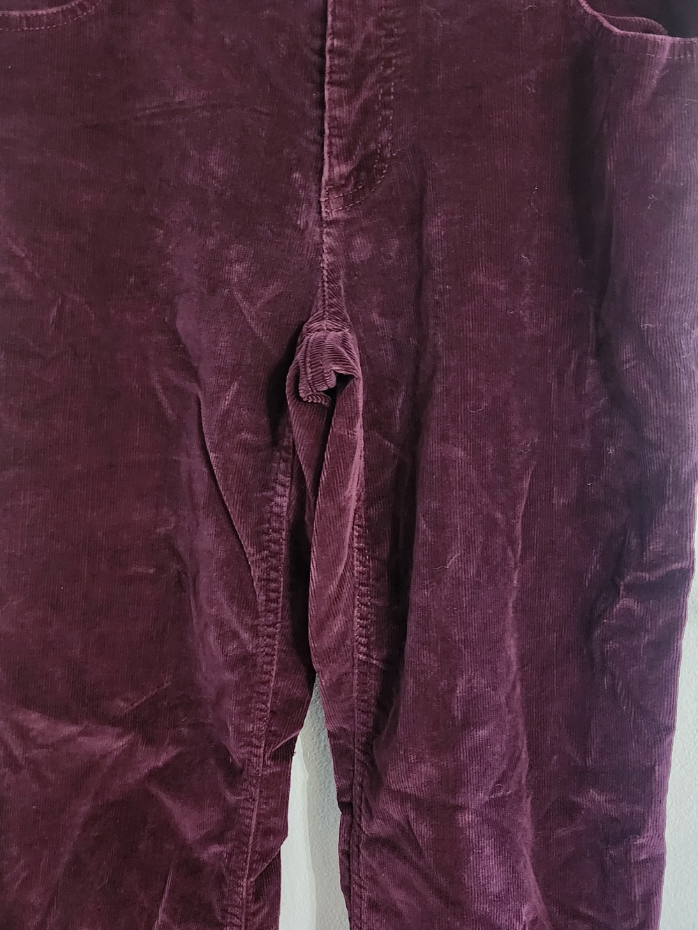 J.Jill Boot Cut Stretch Corduroy Pants Plum Burgundy Size 6 - Picture 2 of 6